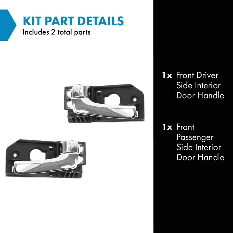 TRQ Door Handle Chrome Front Inside Pair Set for Entourage Sedona - Image 2